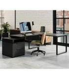 Computer desk corner LOFT, Black onyx / Anthracite order